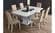 Lisa White Wood Dining Table w/Extension by ESF