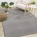 Ella Grey Carved Stripe Plush Rug by Kalora