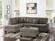 F6504 Coffee 3 Pcs Sectional Sofa Set by Poundex