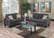 F6901 Blue Gray 2 Pcs Sofa Set by Poundex