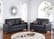 F7855 Black 2 Pcs Sofa Set by Poundex