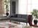 Flexy Convertible Sofa-in-a-Box (Zigana Charcoal) by Bellona