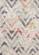 Folio Cream Grey Blue Pink Yellow Distressed Carved Chevron Rug by Kalora