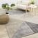 Folio Grey Beige Carved Triangular Pattern Rug by Kalora