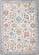 Fresco Cream Grey Pink Yellow Orange Floral Border Rug by Kalora