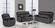 U7303 Domino Granite Microfiber Console Reclining Loveseat by Global Furniture