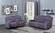 U8087 Luxury Suede Dark Gray Power Console Reclining Loveseat by Global Furniture