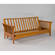 Futon Set - Full Size - Boston Cherry Oak Frame, Mattress w/Removable Solid Cover