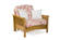 Futon Set - Chair Size - Portland Cherry Oak Frame, Mattress w/Removable Solid Cover