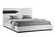 Hudson Zebra Grey & White Glossy Bedroom Set by Global Furniture