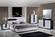 Hudson Zebra Grey & White Glossy Bedroom Set by Global Furniture