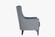 Palmer Corvet Navy Accent Armchair by Bellona
