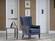 Palmer Corvet Navy Accent Armchair by Bellona