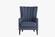 Palmer Corvet Navy Accent Armchair by Bellona