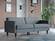 Sawyer Corvet Anthracite 3 Seat Sleeper Sofa by Bellona