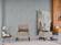 Theo Cream Accent Chair w/Ottoman by Bellona