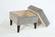Theo Gray Accent Chair w/Ottoman by Bellona