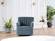 Urbane Petrol Blue Swivel Chair by Bellona