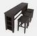 Madison County Brown Console Stool Set w/Table (Set of 4) by Jofran Furniture