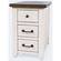 Madison County Vintage White Power Chairside Table by Jofran Furniture