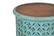Global Archive Turquoise Hand Carved Small Drum Accent Table by Jofran