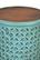 Global Archive Turquoise Hand Carved Small Drum Accent Table by Jofran