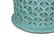 Global Archive Turquoise Hand Carved Small Drum Accent Table by Jofran