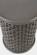 Global Archive Ant Grey Hand-Carved Drum Accent Table by Jofran Furniture
