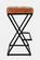 Global Archive Black Leather Stool by Jofran Furniture