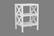Global Archive Dylan White X Side Accent Table w/2 Shelves by Jofran