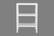 Global Archive Dylan White X Side Accent Table w/2 Shelves by Jofran