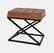 Global Archive Brown Leather Hogan Ottoman by Jofran Furniture