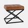 Global Archive Brown Leather Hogan Ottoman by Jofran Furniture