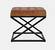 Global Archive Brown Leather Hogan Ottoman by Jofran Furniture