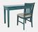 Craftsman Antique Blue Upholstery Desk Chair by Jofran