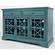 Craftsman 50 Inch Antique Blue Media Console w/3 Glass Doors & 2 Drawers by Jofran Furniture