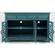 Craftsman 50 Inch Antique Blue Media Console w/3 Glass Doors & 2 Drawers by Jofran Furniture
