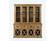 Telluride Hutch w/Touch Light, Glass Shelves, Black Metal Grills by Jofran