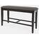 American Rustics Black Upholstered Counter Bench by Jofran Furniture
