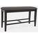 American Rustics Black Upholstered Counter Bench by Jofran Furniture