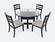 Altamonte Round Dark Charcoal Dining Table by Jofran