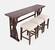 Fairview Brown Sofa Counter Dining Set (Set of 4) by Jofran Furniture