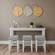 Urban Icon White Sofa Counter Dining 4Pc Set w/3 Upholstery Stools by Jofran