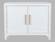 Gramercy Blanc 2 Door Accent Cabinet w/Chevron Pattern Door by Jofran