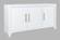 Gramercy Blanc 3 Door Accent Cabinet w/Chevron Pattern Door by Jofran