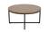 Ames Round Natural/Black Coffee Table by Jofran