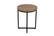 Ames Round Natural/Black End Table by Jofran