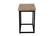 Ames Natural/Black Chairside Table by Jofran