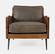 Karma Grey & Brown Accent Chair by Jofran Furniture