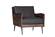 Karma Slate Leather & Wood Accent Chair by Jofran Furniture